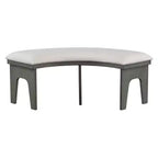 Ensemble de salle à manger 5 pièces « Charme rustique », comprenant une table ronde, 3 chaises rembourrées et un banc incurvé, pour salle à manger ou cuisine