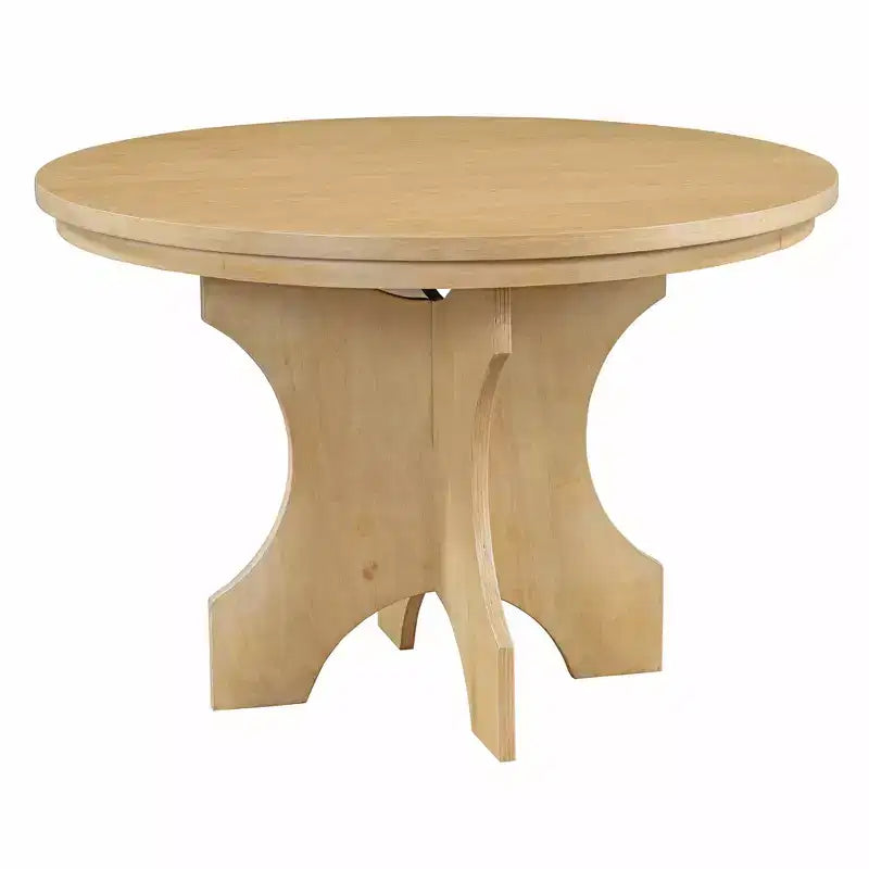 Ensemble de salle à manger 5 pièces « Charme rustique », comprenant une table ronde, 3 chaises rembourrées et un banc incurvé, pour salle à manger ou cuisine