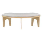 Ensemble de salle à manger 5 pièces « Charme rustique », comprenant une table ronde, 3 chaises rembourrées et un banc incurvé, pour salle à manger ou cuisine