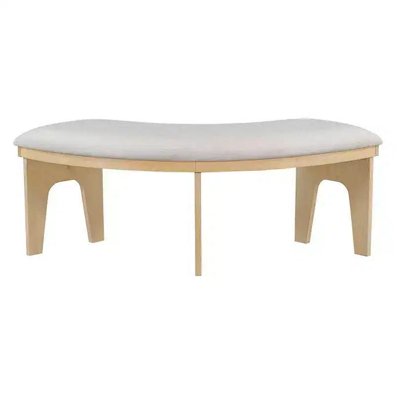 Ensemble de salle à manger 5 pièces « Charme rustique », comprenant une table ronde, 3 chaises rembourrées et un banc incurvé, pour salle à manger ou cuisine