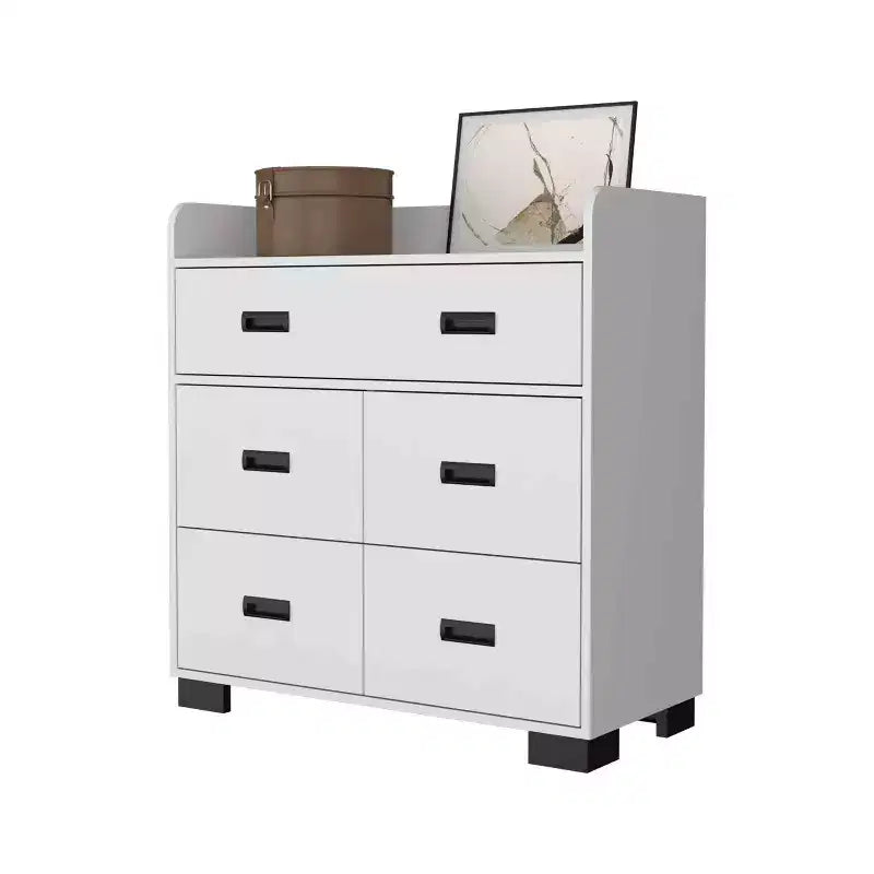 Commode de chambre avec double tiroir et 4 tiroirs simples, Armoire de rangement en bois avec tiroirs, Organisateur pour salon et couloir