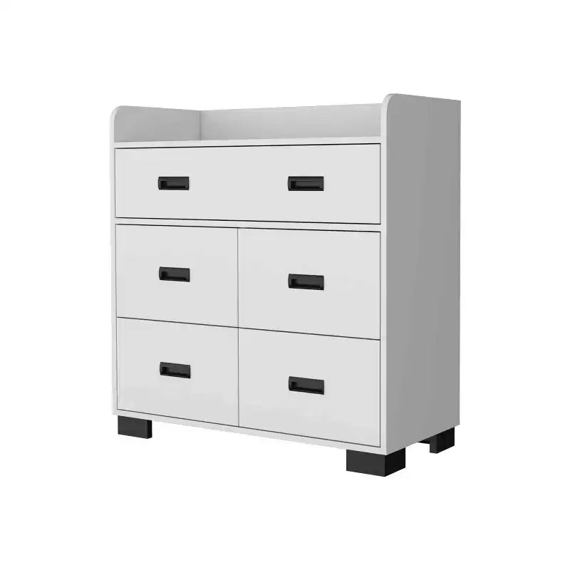 Commode de chambre avec double tiroir et 4 tiroirs simples, Armoire de rangement en bois avec tiroirs, Organisateur pour salon et couloir