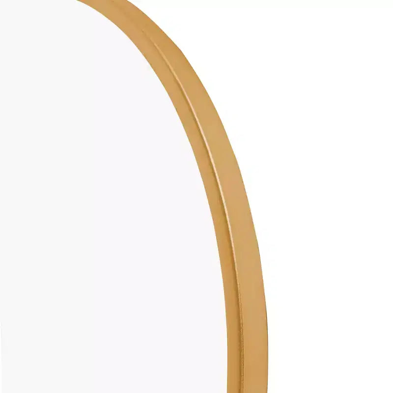 Miroir d'appoint mural arqué à angle droit, cadre en métal doré, 36 x 24 x 2