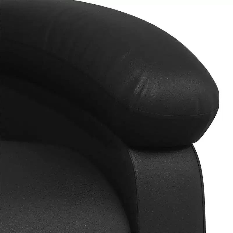 Fauteuil de massage inclinable noir - Dossier et repose-pieds réglables pour une relaxation optimale