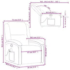 Fauteuil de massage inclinable noir - Dossier et repose-pieds réglables pour une relaxation optimale
