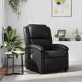 Fauteuil de massage inclinable noir - Dossier et repose-pieds réglables pour une relaxation optimale