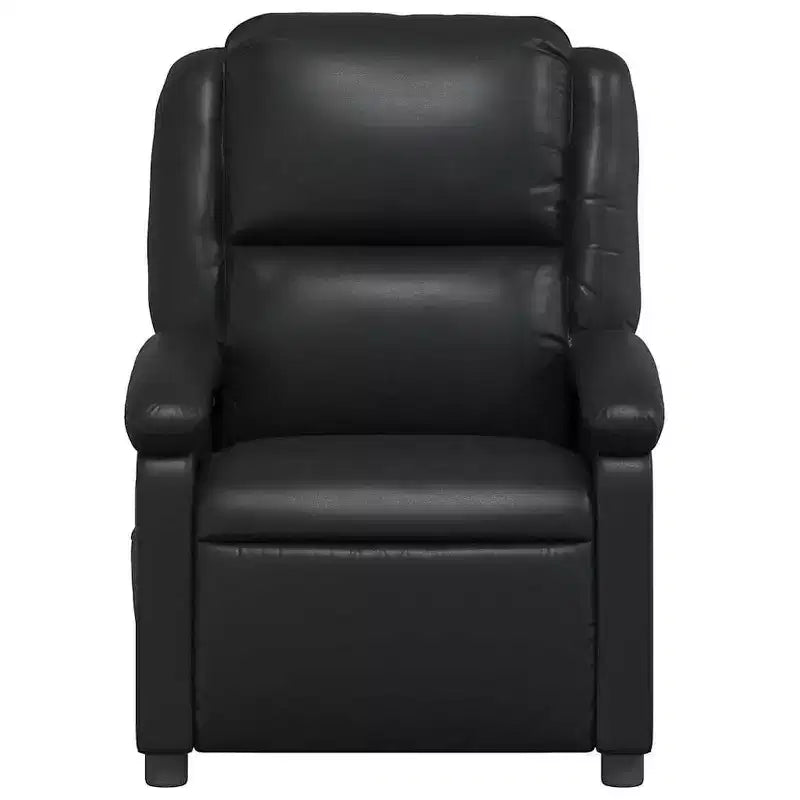 Fauteuil de massage inclinable noir - Dossier et repose-pieds réglables pour une relaxation optimale