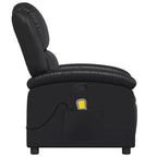 Fauteuil de massage inclinable noir - Dossier et repose-pieds réglables pour une relaxation optimale
