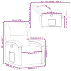 Fauteuil inclinable à oreilles, canapé-lit inclinable, mobilier d'assise en cuir véritable – crème, manuel, à pousser, sans massage
