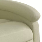 Fauteuil inclinable à oreilles, canapé-lit inclinable, mobilier d'assise en cuir véritable – crème, manuel, à pousser, sans massage