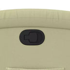 Fauteuil inclinable à oreilles, canapé-lit inclinable, mobilier d'assise en cuir véritable – crème, manuel, à pousser, sans massage