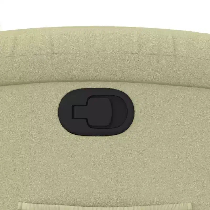 Fauteuil inclinable à oreilles, canapé-lit inclinable, mobilier d'assise en cuir véritable – crème, manuel, à pousser, sans massage