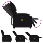 Fauteuil Inclinable de Massage Simili Cuir Noir, Métal, Contreplaqué, Individuel