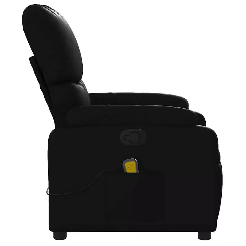 Fauteuil Inclinable de Massage Simili Cuir Noir, Métal, Contreplaqué, Individuel