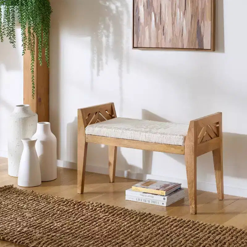 Banc en bois - Beige/Naturel