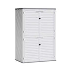 Abri de jardin en résine, 64 pieds cubes. Armoire de rangement extérieure étanche pour garage, outils, coussins de canapé, rangement extérieur