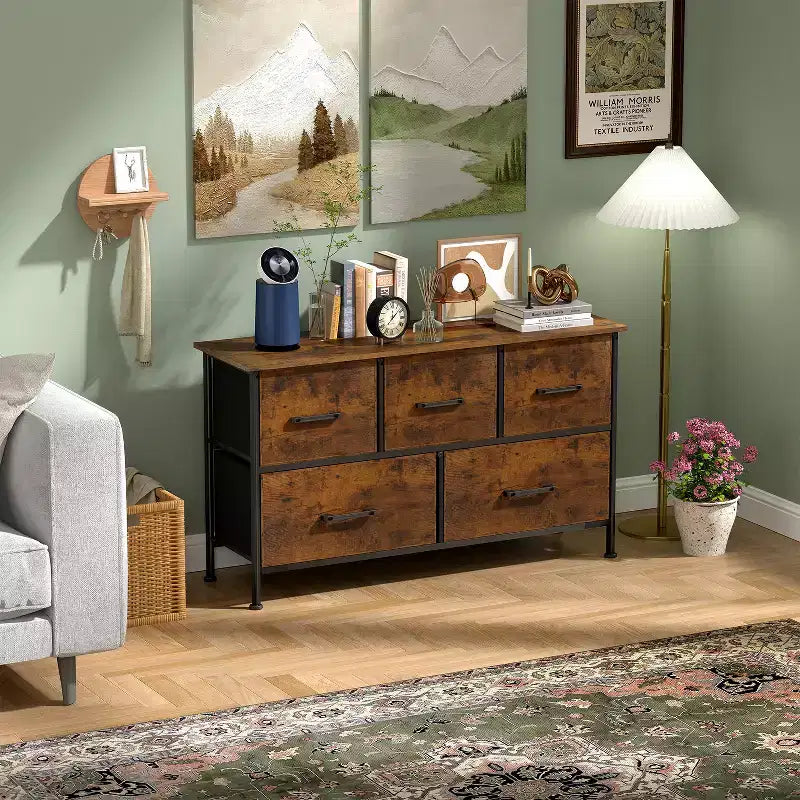 Commode en tissu 5/8/9 tiroirs, Grand meuble de rangement pour chambre à coucher, salon