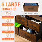Commode en tissu 5/8/9 tiroirs, Grand meuble de rangement pour chambre à coucher, salon