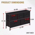 Commode en tissu 5/8/9 tiroirs, Grand meuble de rangement pour chambre à coucher, salon