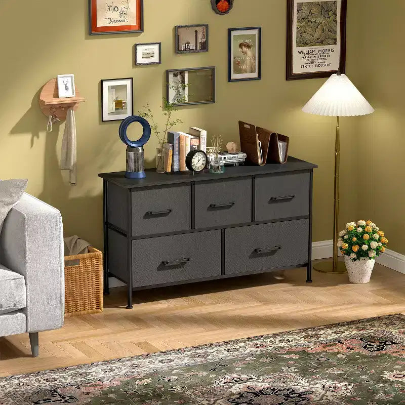 Commode en tissu 5/8/9 tiroirs, Grand meuble de rangement pour chambre à coucher, salon