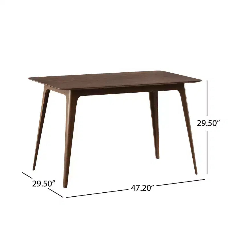 Ensemble de salle à manger 5 pièces style Mid-Century Modern avec 4 chaises rembourrées