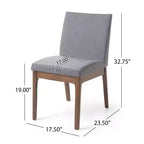 Ensemble de salle à manger 5 pièces style Mid-Century Modern avec 4 chaises rembourrées