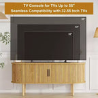 Meuble TV de 120 cm, Meuble TV moderne avec portes coulissantes et rangements, pour Salon, Chambre