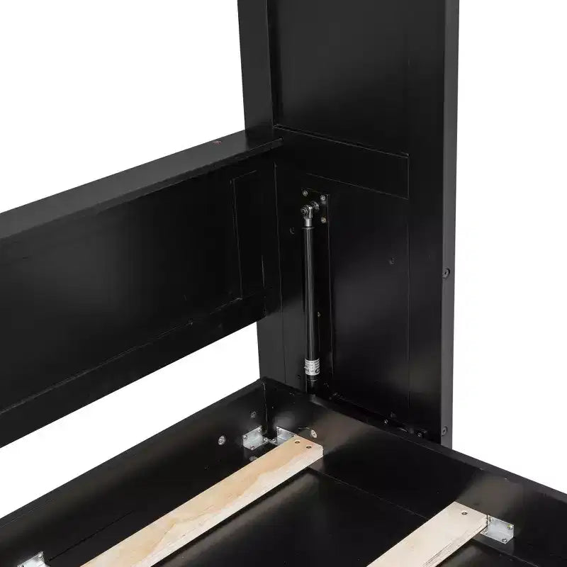 Lit escamotable grand format avec armoires de rangement