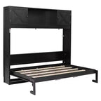 Lit escamotable grand format avec armoires de rangement