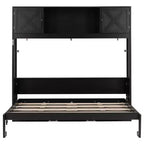 Lit escamotable grand format avec armoires de rangement