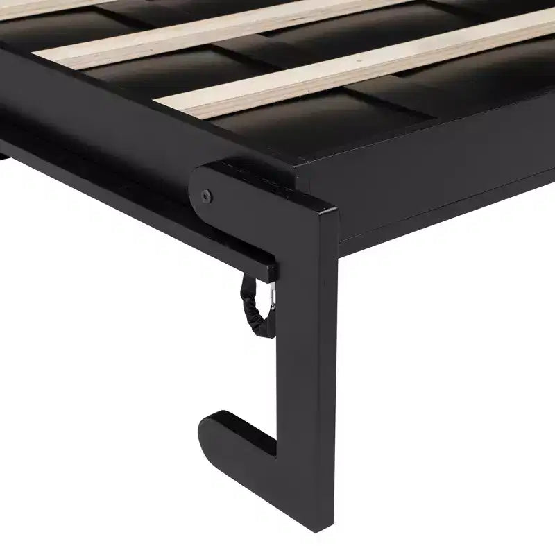 Lit escamotable grand format avec armoires de rangement