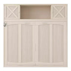 Lit escamotable grand format avec armoires de rangement
