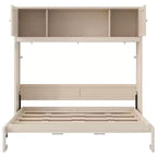 Lit escamotable grand format avec armoires de rangement