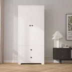 Armoire de rangement à 2 portes, buffet/bahut à panneaux plats en MDF pour chambre, salle à manger et maison