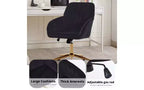 Chaise de bureau ergonomique de luxe, chaise de bureau à domicile en velours avec base en métal plaqué or, chaise pivotante réglable, chaise de coiffeuse
