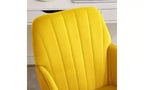 Chaise de bureau ergonomique de luxe, chaise de bureau à domicile en velours avec base en métal plaqué or, chaise pivotante réglable, chaise de coiffeuse