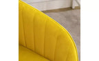 Chaise de bureau ergonomique de luxe, chaise de bureau à domicile en velours avec base en métal plaqué or, chaise pivotante réglable, chaise de coiffeuse