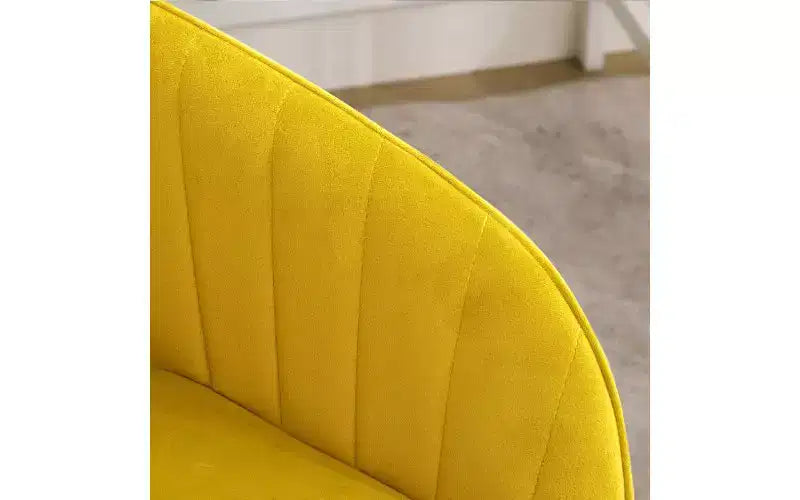 Chaise de bureau ergonomique de luxe, chaise de bureau à domicile en velours avec base en métal plaqué or, chaise pivotante réglable, chaise de coiffeuse