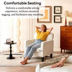 Fauteuil de lecture moderne avec accoudoirs et dossier, fauteuil confortable avec cadre en bois, fauteuil de salon pour salle d'attente, salle de réception