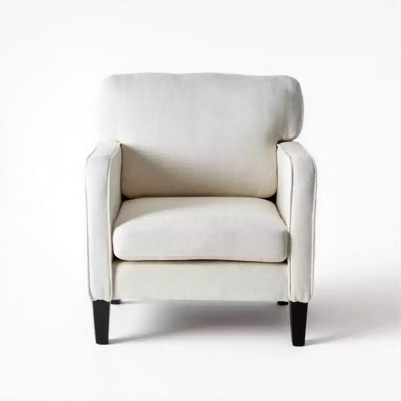 Fauteuil de lecture moderne avec accoudoirs et dossier, fauteuil confortable avec cadre en bois, fauteuil de salon pour salle d'attente, salle de réception