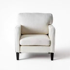 Fauteuil de lecture moderne avec accoudoirs et dossier, fauteuil confortable avec cadre en bois, fauteuil de salon pour salle d'attente, salle de réception
