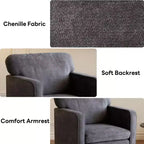 Fauteuil de lecture moderne avec accoudoirs et dossier, fauteuil confortable avec cadre en bois, fauteuil de salon pour salle d'attente, salle de réception