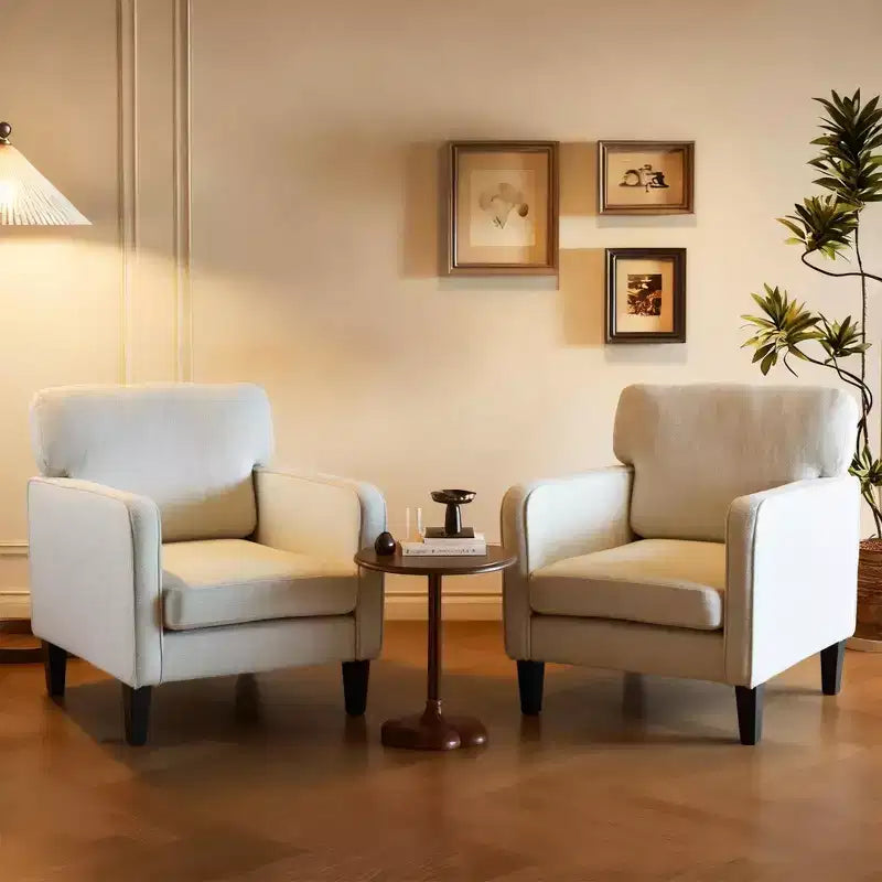 Fauteuil de lecture moderne avec accoudoirs et dossier, fauteuil confortable avec cadre en bois, fauteuil de salon pour salle d'attente, salle de réception