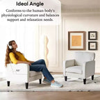 Fauteuil de lecture moderne avec accoudoirs et dossier, fauteuil confortable avec cadre en bois, fauteuil de salon pour salle d'attente, salle de réception
