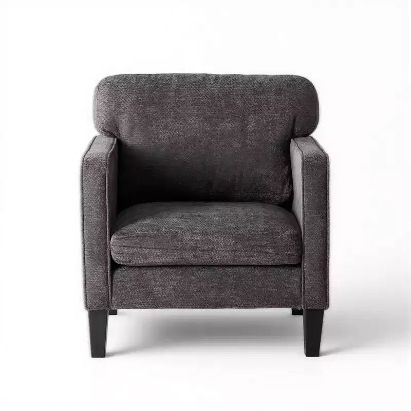Fauteuil de lecture moderne avec accoudoirs et dossier, fauteuil confortable avec cadre en bois, fauteuil de salon pour salle d'attente, salle de réception