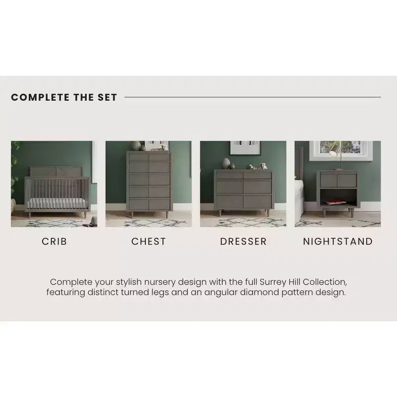 Table de chevet à 1 tiroir pour chambre de bébé ou d'enfant, grand tiroir de rangement, fabriquée en pin robuste, finition non toxique et sans danger pour les bébés