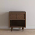 Table de chevet à 1 tiroir pour chambre de bébé ou d'enfant, grand tiroir de rangement, fabriquée en pin robuste, finition non toxique et sans danger pour les bébés