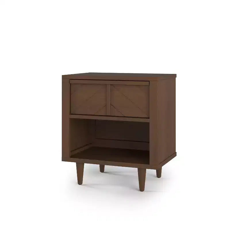Table de chevet à 1 tiroir pour chambre de bébé ou d'enfant, grand tiroir de rangement, fabriquée en pin robuste, finition non toxique et sans danger pour les bébés