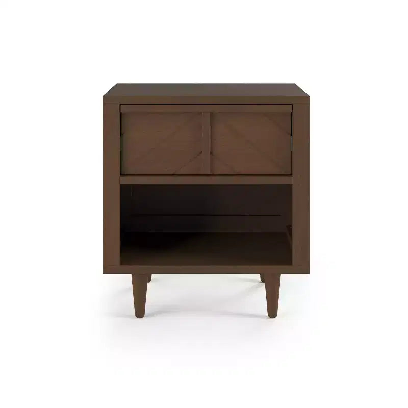 Table de chevet à 1 tiroir pour chambre de bébé ou d'enfant, grand tiroir de rangement, fabriquée en pin robuste, finition non toxique et sans danger pour les bébés