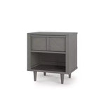 Table de chevet à 1 tiroir pour chambre de bébé ou d'enfant, grand tiroir de rangement, fabriquée en pin robuste, finition non toxique et sans danger pour les bébés